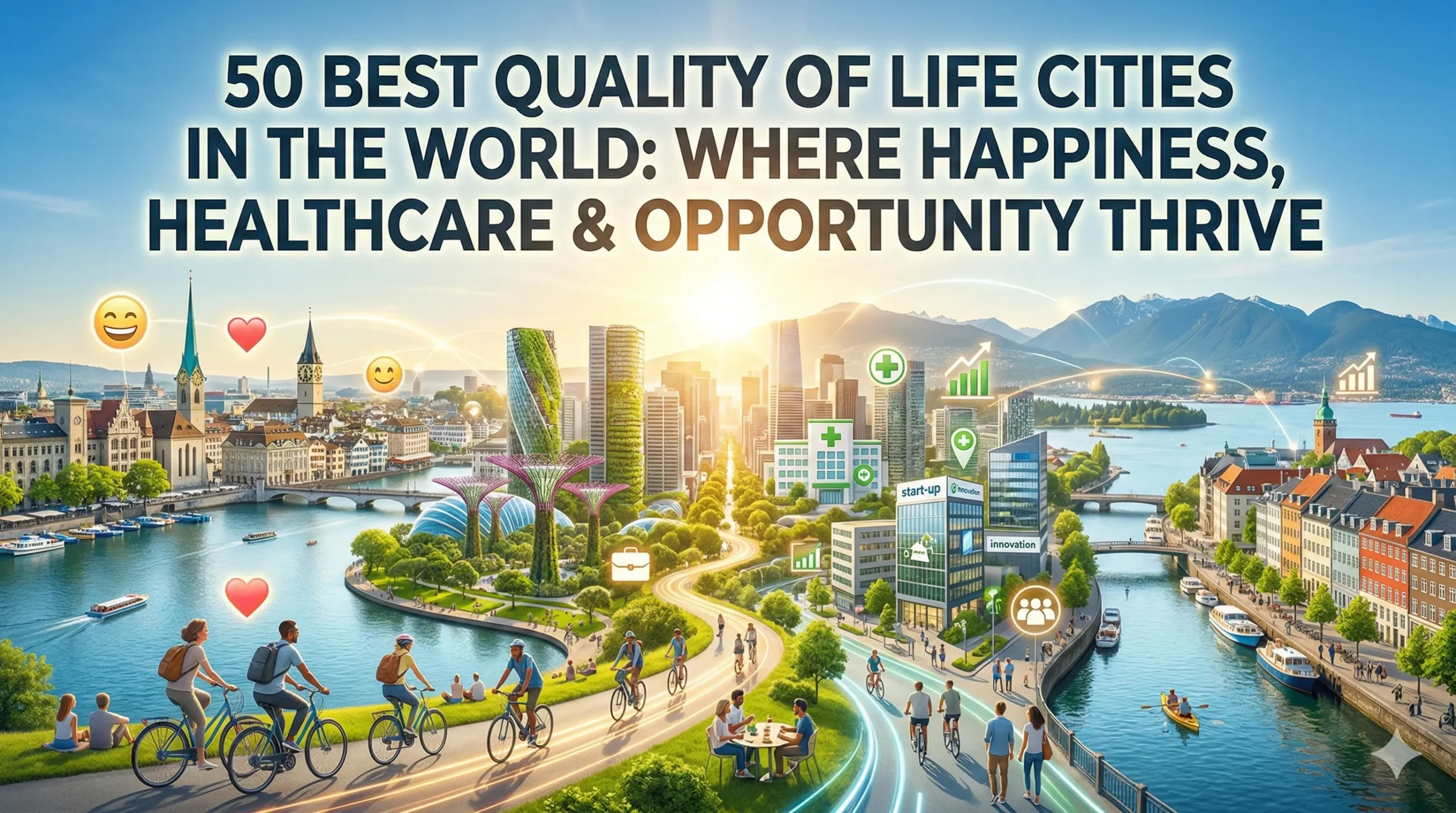 50 cities with the best quality of life